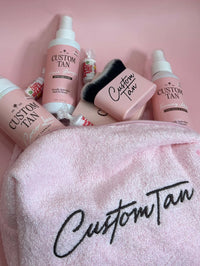 Custom Tan Makeup Bag