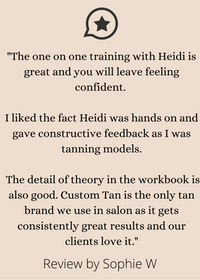 Individual Training - Learn How to Spray Tan - Spray Tanning training Sydney