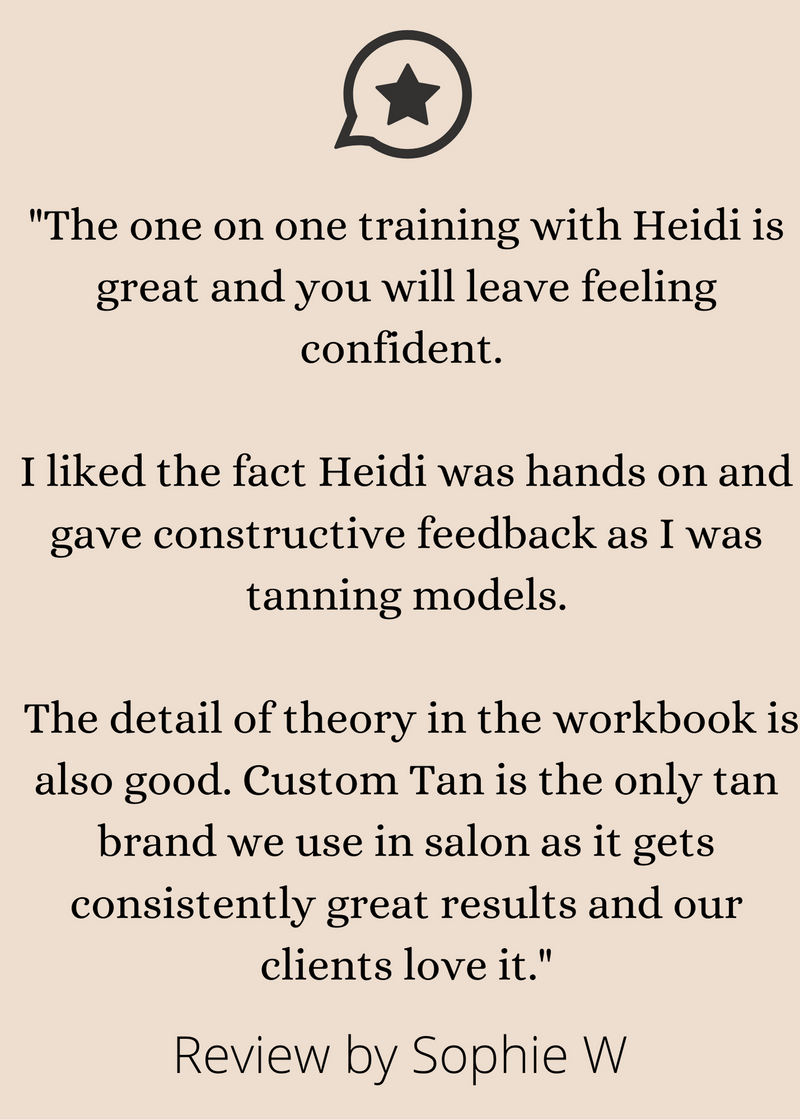 Individual Training - Learn How to Spray Tan - Spray Tanning training Sydney